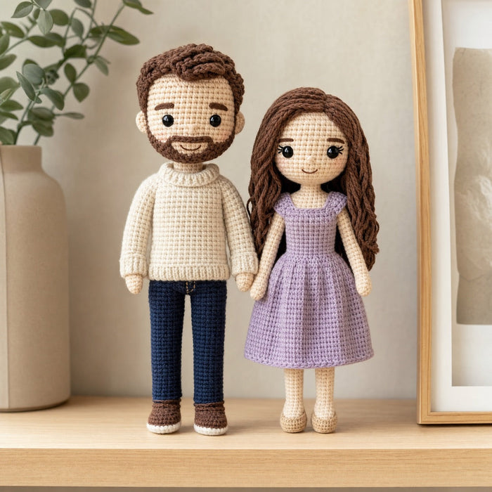 Couple Portrait Dolls — Custom Amigurumi Crochet Pattern